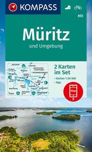 KOMPASS Wanderkarten-Set 855 Müritz und Umgebung (2 Karten) 1:50.000 - Cover