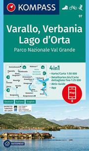 Wanderkarte 97 Varallo, Verbania, Lago d'Orta, Parco Nazionale Val Grande