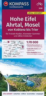 Fahrradkarte Hohe Eifel, Ahrtal, Mosel, von Koblenz bis Trier 1:70.000, FK 3338