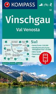 Wanderkarte 52 Vinschgau /Val Venosta