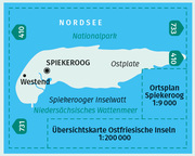 KOMPASS Wanderkarte 732 Spiekeroog im Nationalpark NIedersächsisches Wattenmeer 1:15.000 - Abbildung 1