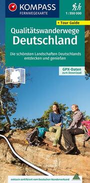 KOMPASS Fernwegekarte Qualitätswanderwege Deutschland 1:550.000