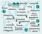 KOMPASS Wanderkarten-Set 825 Saarland, Offizielle Karte des Saarwald-Vereins e.V. (2 Karten) 1:50.000 - Illustrationen 2
