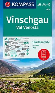 Wanderkarte 670 Vinschgau, Val Venosta