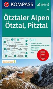 KOMPASS Wanderkarte 43 Ötztaler Alpen, Ötztal, Pitztal 1:50.000 - Cover
