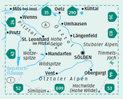 KOMPASS Wanderkarte 43 Ötztaler Alpen, Ötztal, Pitztal 1:50.000 - Abbildung 3