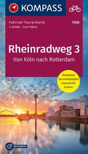 Fahrrad-Tourenkarte Rheinradweg 3, Von Köln nach Rotterdam