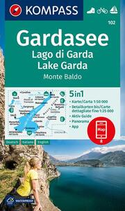 Wanderkarte 102 Gardasee, Lago di Garda, Lake Garda, Monte Baldo