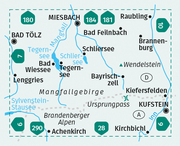 KOMPASS Wanderkarte 8 Tegernsee, Schliersee, Wendelstein 1:50.000 - Abbildung 1