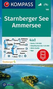 KOMPASS Wanderkarte 180 Starnberger See, Ammersee 1:50.000