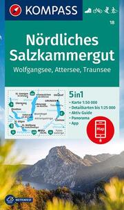 Wanderkarte 18 Nördliches Salzkammergut, Wolfgangsee, Attersee, Traunsee