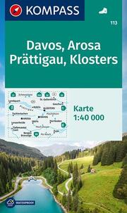 Wanderkarte 113 Davos, Arosa, Prättigau, Klosters