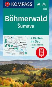 Wanderkarte 2000 Böhmerwald, Sumava