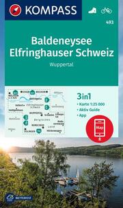 KOMPASS Wanderkarte 493 Baldeneysee, Elfringhauser Schweiz, Wuppertal 1:25.000 - Cover