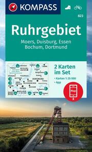 KOMPASS Wanderkarten-Set 823 Ruhrgebiet (2 Karten) 1:35.000 - Cover