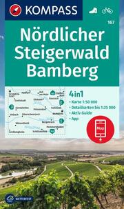 KOMPASS Wanderkarte 167 Nördlicher Steigerwald, Bamberg 1:50.000 - Cover