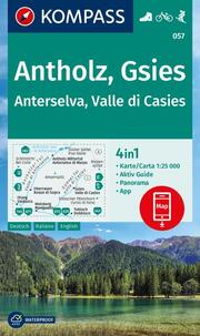 KOMPASS Wanderkarte 057 Antholz, Gsies, Anterselva, Valle di Casies 1:25.000 - Cover