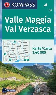 KOMPASS Wanderkarte 110 Valle Maggia, Val Verzasca 1:40000