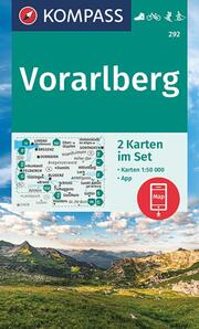 KOMPASS Wanderkarten-Set 292 Vorarlberg (2 Karten) 1:50.000 - Cover
