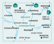 KOMPASS Wanderkarte 718 Lüneburger Heide 1:50.000 - Abbildung 1