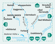 KOMPASS Wanderkarte 872 Baden-Baden, Murgtal, Gaggenau, Gernsbach, Bad Herrenalb 1:25.000 - Abbildung 1