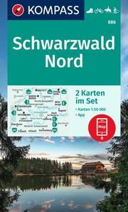 KOMPASS Wanderkarten-Set 886 Schwarzwald Nord (2 Karten) 1:50.000 - Cover