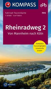 KOMPASS Fahrrad-Tourenkarte Rheinradweg 2, von Mannheim nach Köln 1:50.000 - Cover