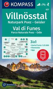 KOMPASS Wanderkarte 627 Villnösstal, Val di Funes, 1:25000