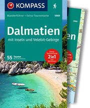 KOMPASS Wanderführer Dalmatien mit Inseln, Velebit-Gebirge und Plitvicer Seen, 55 Touren mit Extra-Tourenkarte - Cover