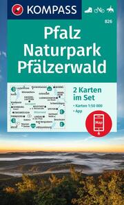 KOMPASS Wanderkarten-Set 826 Pfalz, Naturpark Pfälzerwald (2 Karten) 1:50.000 - Cover