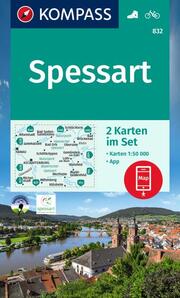 KOMPASS Wanderkarten-Set 832 Spessart (2 Karten) 1:50.000