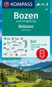KOMPASS Wanderkarte 154 Bozen und Umgebung/Bolzano e dintorni 1:25.000