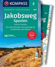KOMPASS Wanderführer Jakobsweg Spanien, Camino Francés. Von den Pyrenäen nach Santiago de Compostela und Fisterra, 60 Etappen mit Extra-Tourenkarte - Cover
