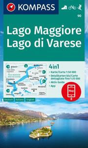 KOMPASS Wanderkarte 90 Lago Maggiore, Lago di Varese 1:50.000 - Cover