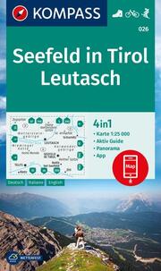 KOMPASS Wanderkarte 026 Seefeld in Tirol, Leutasch 1:25.000