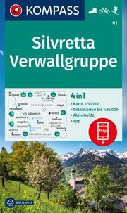 KOMPASS Wanderkarte 41 Silvretta, Verwallgruppe 1:50.000