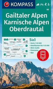 KOMPASS Wanderkarte 60 Gailtaler Alpen, Karnische Alpen, Oberdrautal 1:50.000 - Cover