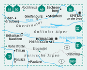 KOMPASS Wanderkarte 60 Gailtaler Alpen, Karnische Alpen, Oberdrautal 1:50.000 - Abbildung 1