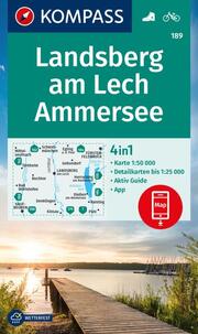 KOMPASS Wanderkarte 189 Landsberg am Lech, Ammersee 1:50.000 - Cover