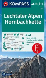 KOMPASS Wanderkarte 24 Lechtaler Alpen, Hornbachkette 1:50.000 - Cover