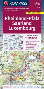 KOMPASS Großraum-Radtourenkarte 3709 Rheinland-Pfalz, Saarland, Luxembourg 1:125.000 - Cover
