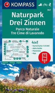 KOMPASS Wanderkarte 047 Naturpark Drei Zinnen, Parco Naturale Tre Cime di Lavaredo 1:25.000 - Cover