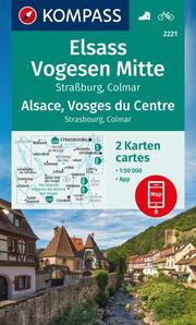 KOMPASS Wanderkarten-Set 2221 Elsass, Vogesen Mitte, Alsace, Vosges du Centre (2 Karten) 1:50.000 - Cover