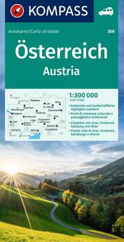 KOMPASS Autokarte Österreich 1:300.000