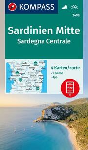 KOMPASS Wanderkarten-Set 2498 Sardinien Mitte/Sardegna Centrale (4 Karten) 1:50.000