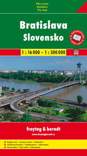 Bratislava + Slovensko/Pressburg + Slowakei (Stadtplan 1:16.000 + Autokarte 1:500.000)