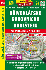 Kivoklátsko, Rakovnicko, Karltejn / Pürglitz, Rakonitz, Karlstein (Wander - Radkarte 1:40.000)