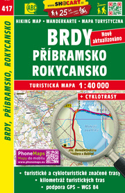 Brdy, Píbramsko, Rokycansko / Brdy, Pribram, Rokytzan (Wander - Radkarte 1:40.000)