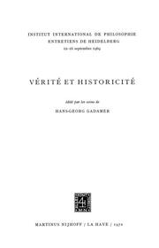 Truth and Historicity/Vérité et historicité