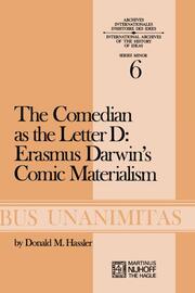 The Comedian as the Letter D: Erasmus Darwins Comic Materialism